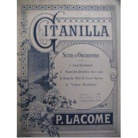 LACOME Paul Gitanilla Piano 4 mains 1889