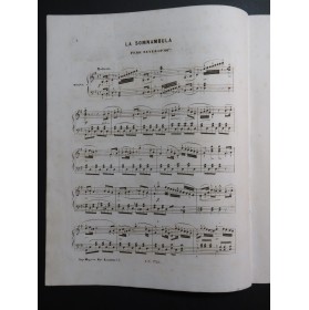 BEYER Ferdinand Fantaisie sur La Sonnambula op 36 Piano ca1851