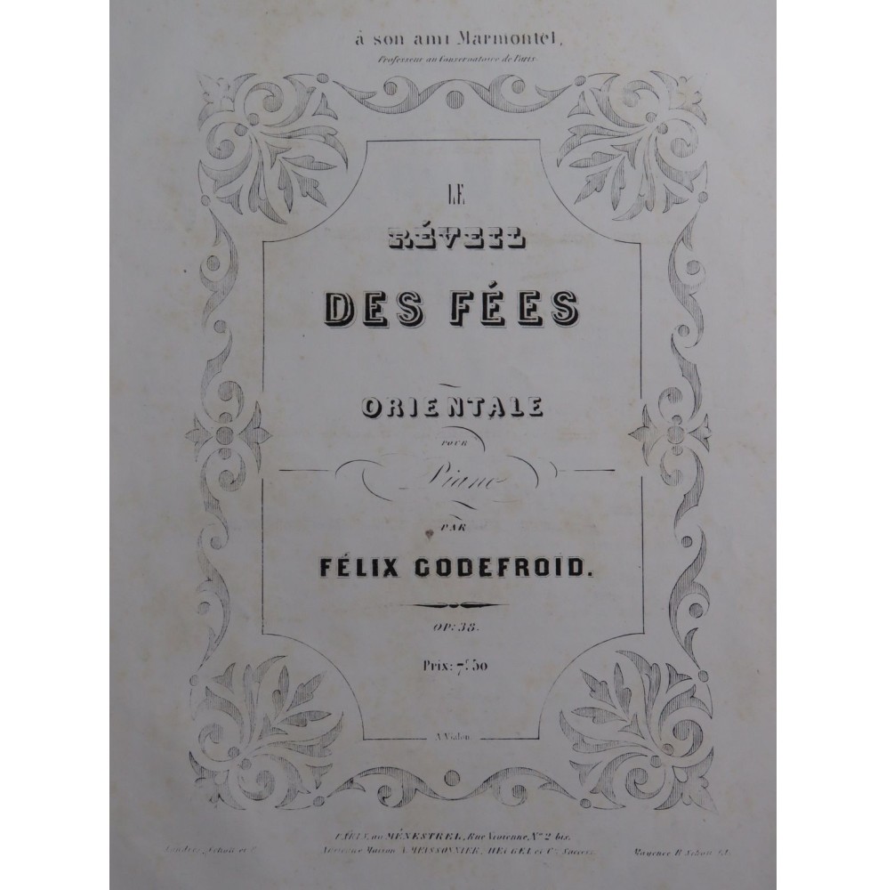 GODEFROID Félix Le réveil des Fées op 38 Piano 1863