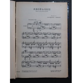 IBERT Jacques Angélique Opéra Dédicace Chant Piano 1926