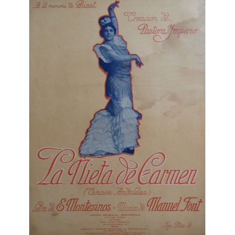 FONT Manuel La Nieta de Carmen Chant Piano 1917