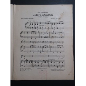 FONT Manuel La Nieta de Carmen Chant Piano 1917