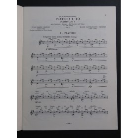 CASTELNUOVO-TEDESCO Mario Platero y Yo op 190 Chant Guitare 1982