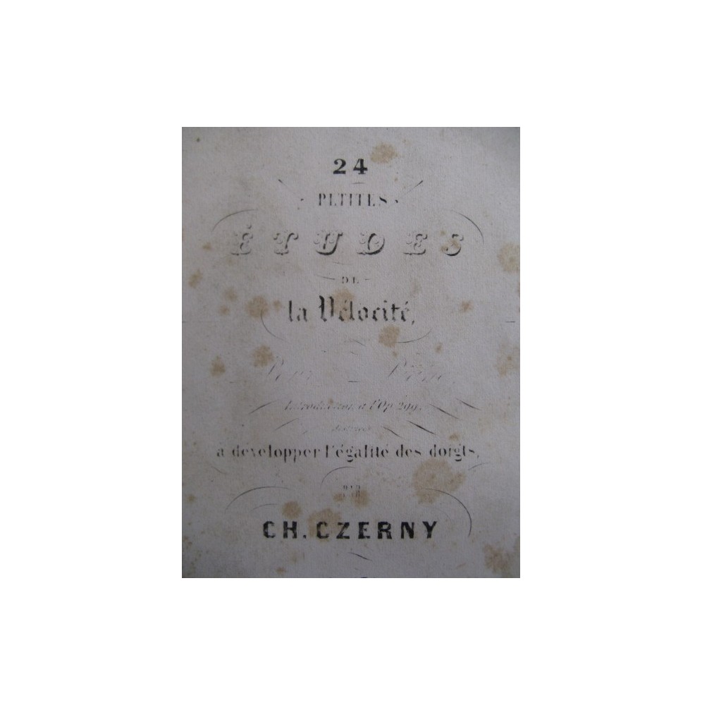 CZERNY Carl 24 petites études Piano ca1830