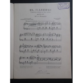 GURIDI Jesus El Caserio No 8 Piano 1927