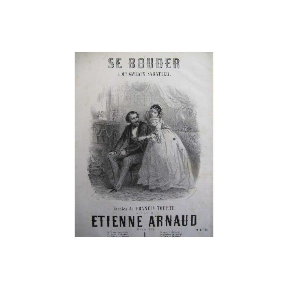 ARNAUD Etienne Se Bouder Chant Piano ca1840