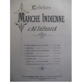 SELLENICK Ad. Marche Indienne Flute Piano 1883