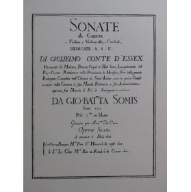 SOMIS G. B. Sonate en Sol...