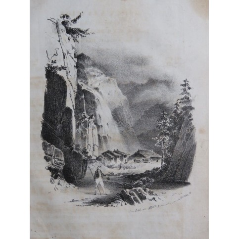 BRUGUIÈRE Edouard Adieux à la Suisse Chant Guitare ca1830