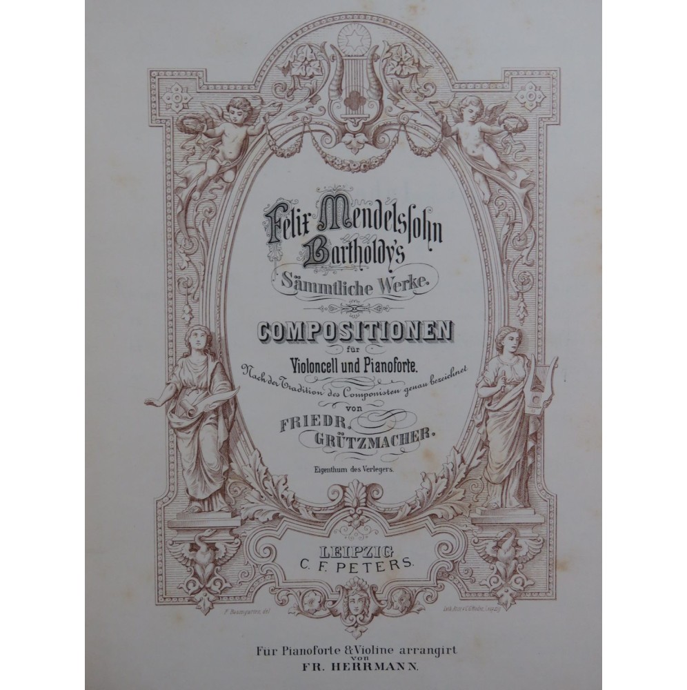 MENDELSSOHN Compositionen Piano Violon