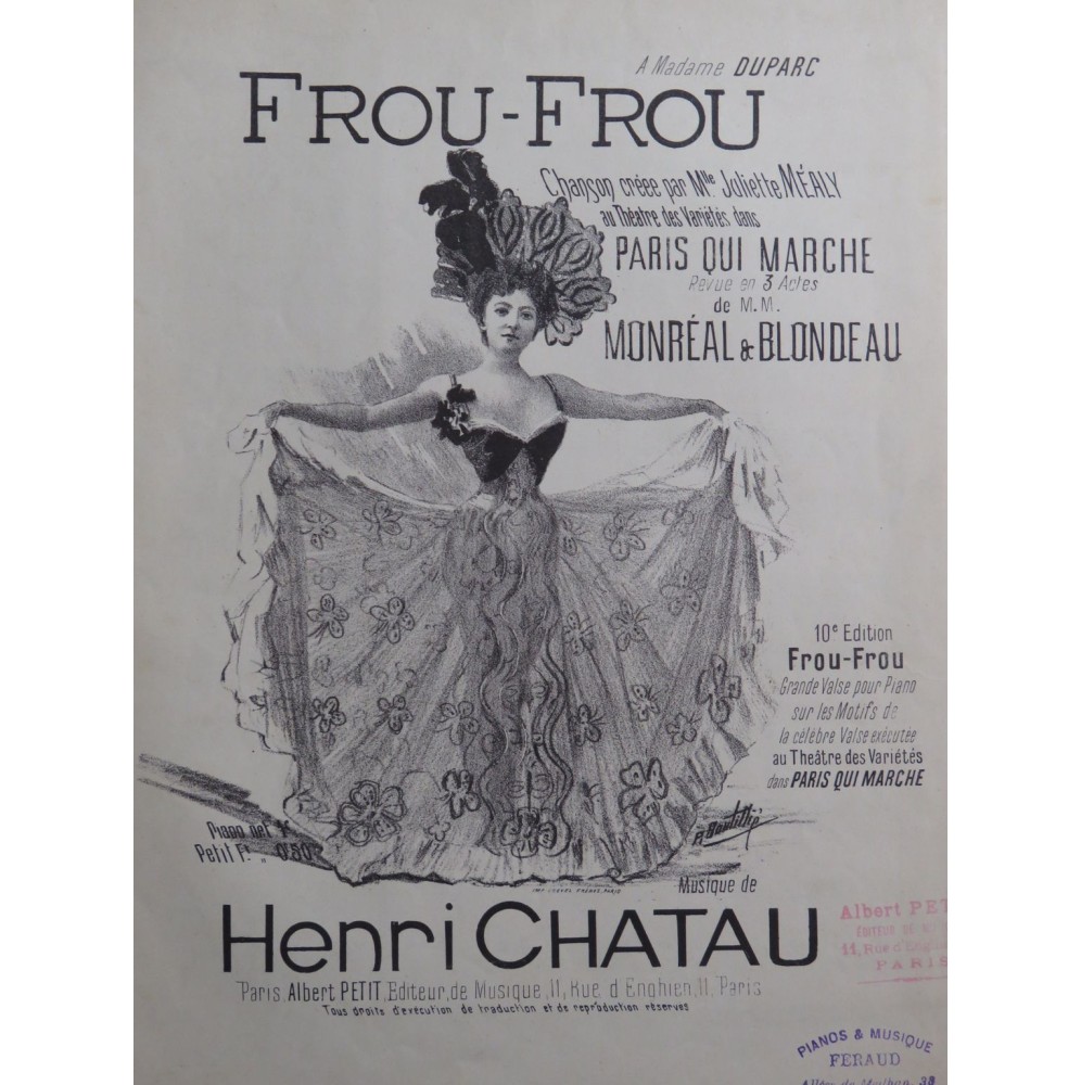 CHATAU Henri Frou-Frou Chant Piano