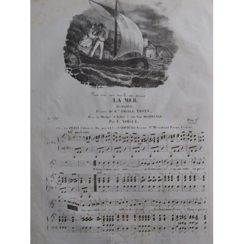 VOISEL E. La Mer Chant Piano ca1830