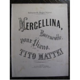 MATTEI Tito Mergellina Piano ca1880