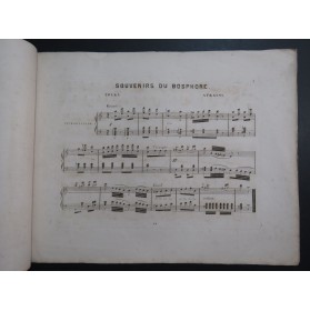 STRAUSS Isaac Souvenir du Bosphore Polka Turque Piano ca1850