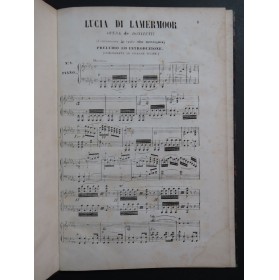 DONIZETTI G. Lucia di Lammermoor Opéra Piano solo ca1840