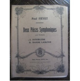 FIÉVET Paul Intelude Orchestre 1928