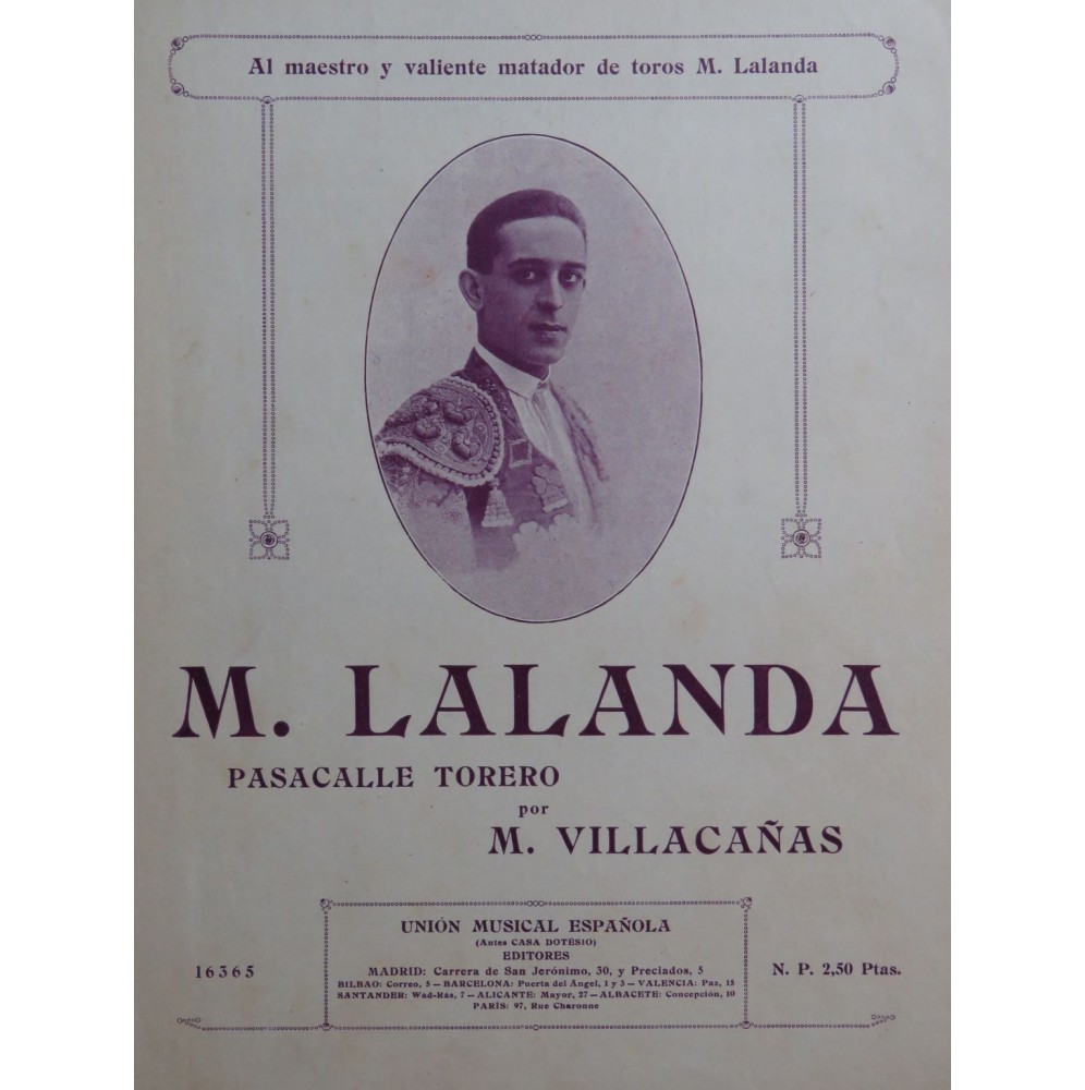 VILLACAÑAS M. M. Lalanda Piano 1929