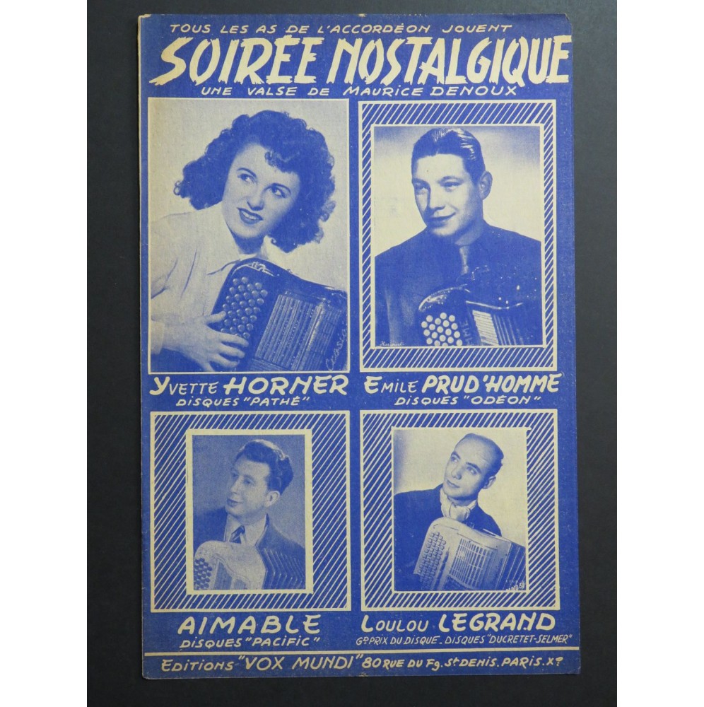 Soirée Nostalgique Yvette Horner Accordéon