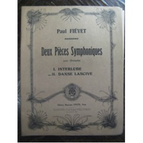 FIÉVET Paul Danse Lascive Orchestre 1928