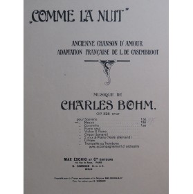 BOHM Charles Comme la Nuit...
