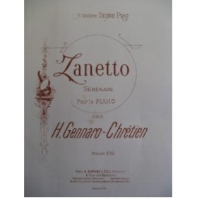 GENNARO-CHRETIEN H. Zanetto Piano 1889
