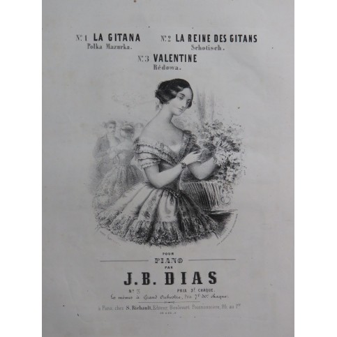 DIAS Jean Baptiste Valentine Chant Piano ca1850