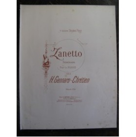 GENNARO-CHRETIEN H. Zanetto Piano 1889