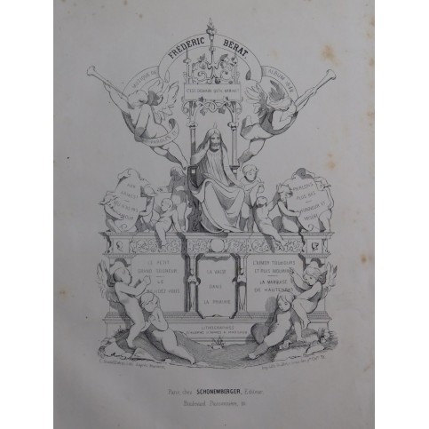 BÉRAT Frédéric Album 10 Pièces Chant Piano 1842