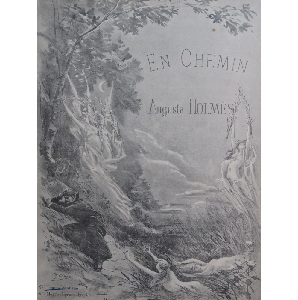 HOLMÈS Augusta En Chemin Chant Piano ca1899