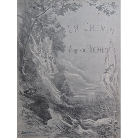 HOLMÈS Augusta En Chemin Chant Piano ca1899