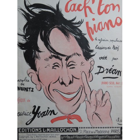 YVAIN Maurice Cach' Ton Piano! Piano 1920