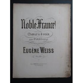 WEISS Eugène Noble France ! Dédicace Chant Piano XIXe