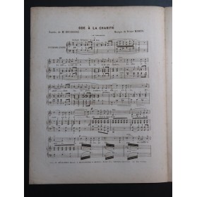 MARTIN Désiré Ode de la Charité Chant Piano ca1840