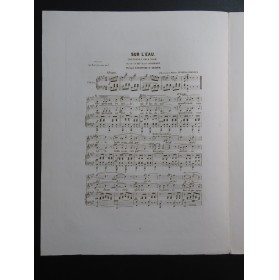 DE LATOUR Aristide Sur l'Eau Chant Piano ca1845