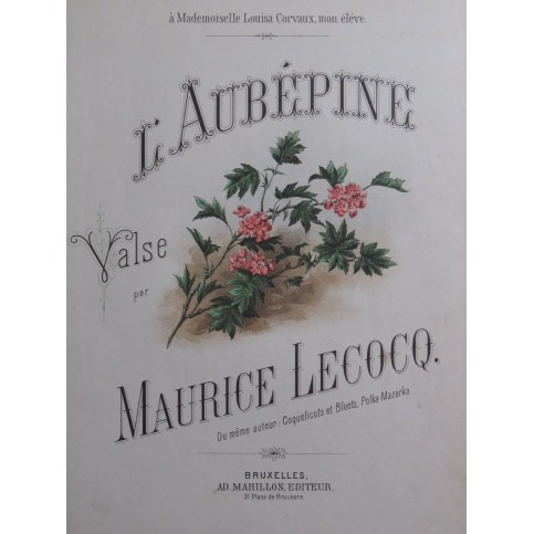 LECOCQ Maurice L'Aubépine Piano