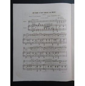 LEDUC Alphonse Ah ! que c'est beau la mer Chant Piano 1851