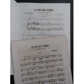 RÉMUSAT Jean Fantaisie sur Le Pré aux Clercs Piano Flûte ca1864