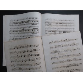 RÉMUSAT Jean Fantaisie sur Le Pré aux Clercs Piano Flûte ca1864