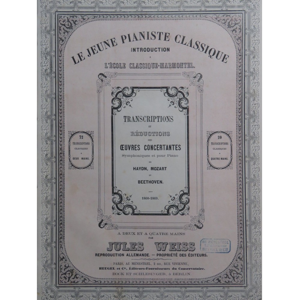 HAYDN Joseph Allegro de la Symphonie Militaire Piano ca1870