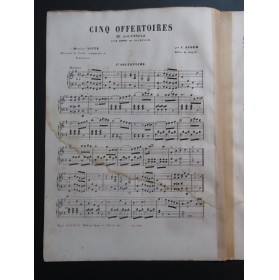 AUGER F. Cinq Offertoires op 7 Orgue ou Harmonium ca1860