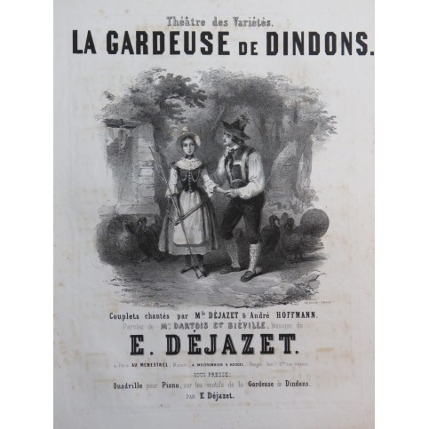 DEJAZET Eugène La Gardeuse de Dindons Chant Piano ca1845