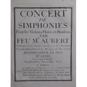 AUBERT Jacques Concert de...