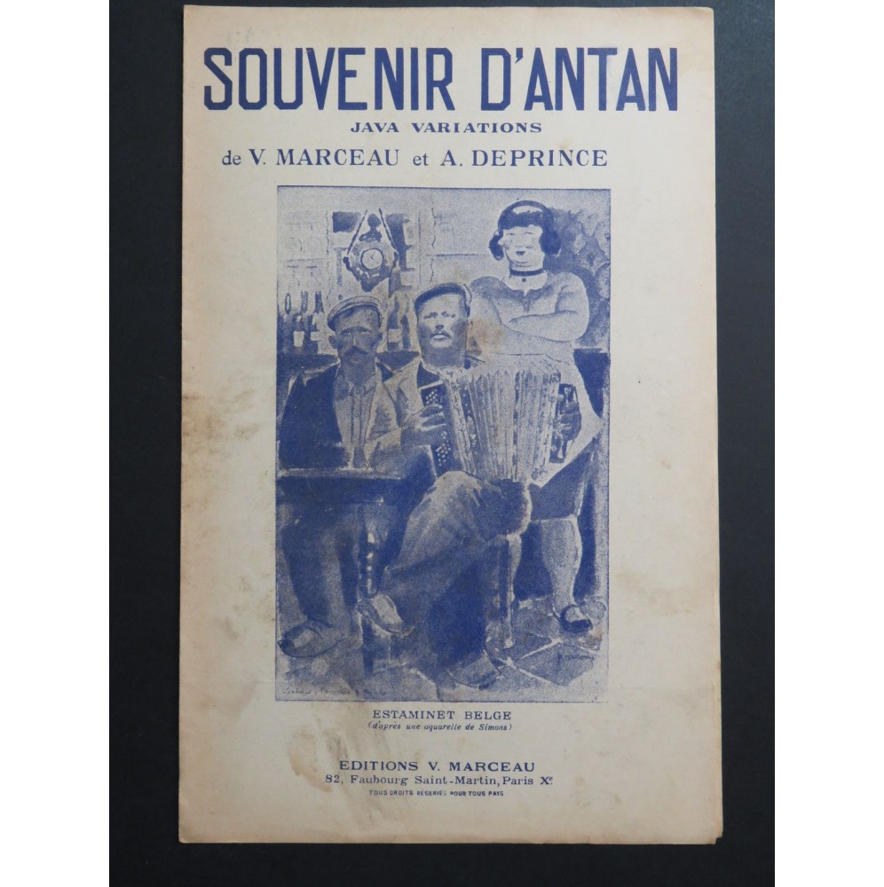 Souvenir d'Antan Java V. Marceau A. Deprince Accordéon