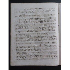 CLAPISSON Louis Un Dimanche à la Barrière Chant Piano ca1830