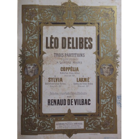 DELIBES BIZET LACOME LACK WEBER Pièces pour Piano 4 mains XIXe