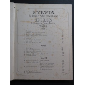 DELIBES BIZET LACOME LACK WEBER Pièces pour Piano 4 mains XIXe