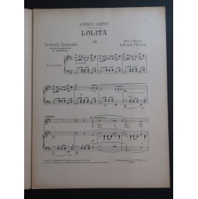 BUZZI-PECCIA A. Lolita Chant Piano 1906