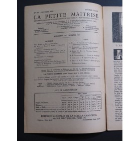 La Petite Maîtrise No 269 Bonis Gay Dauge Charpentier Orgue 1935