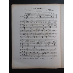 MARQUERIE Auguste J'sis Amoureux Chant Piano ca1845