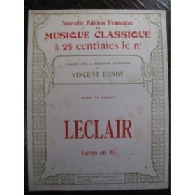 LECLAIR Jean-Marie Largo en Mi Violon Piano